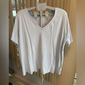 Ava & Viv Soft Gray V-Neck Tee